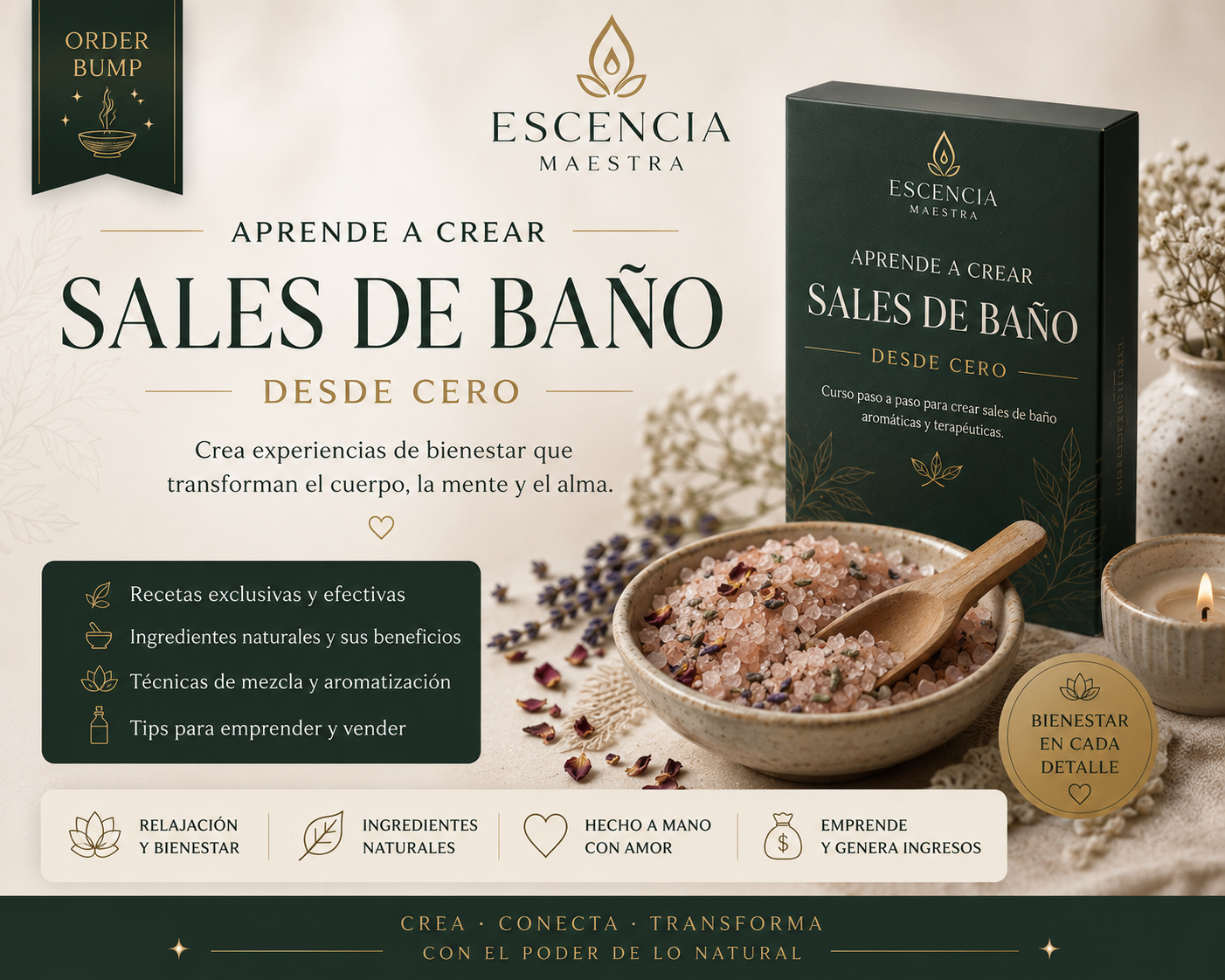 Crea y vende Sales de Baño